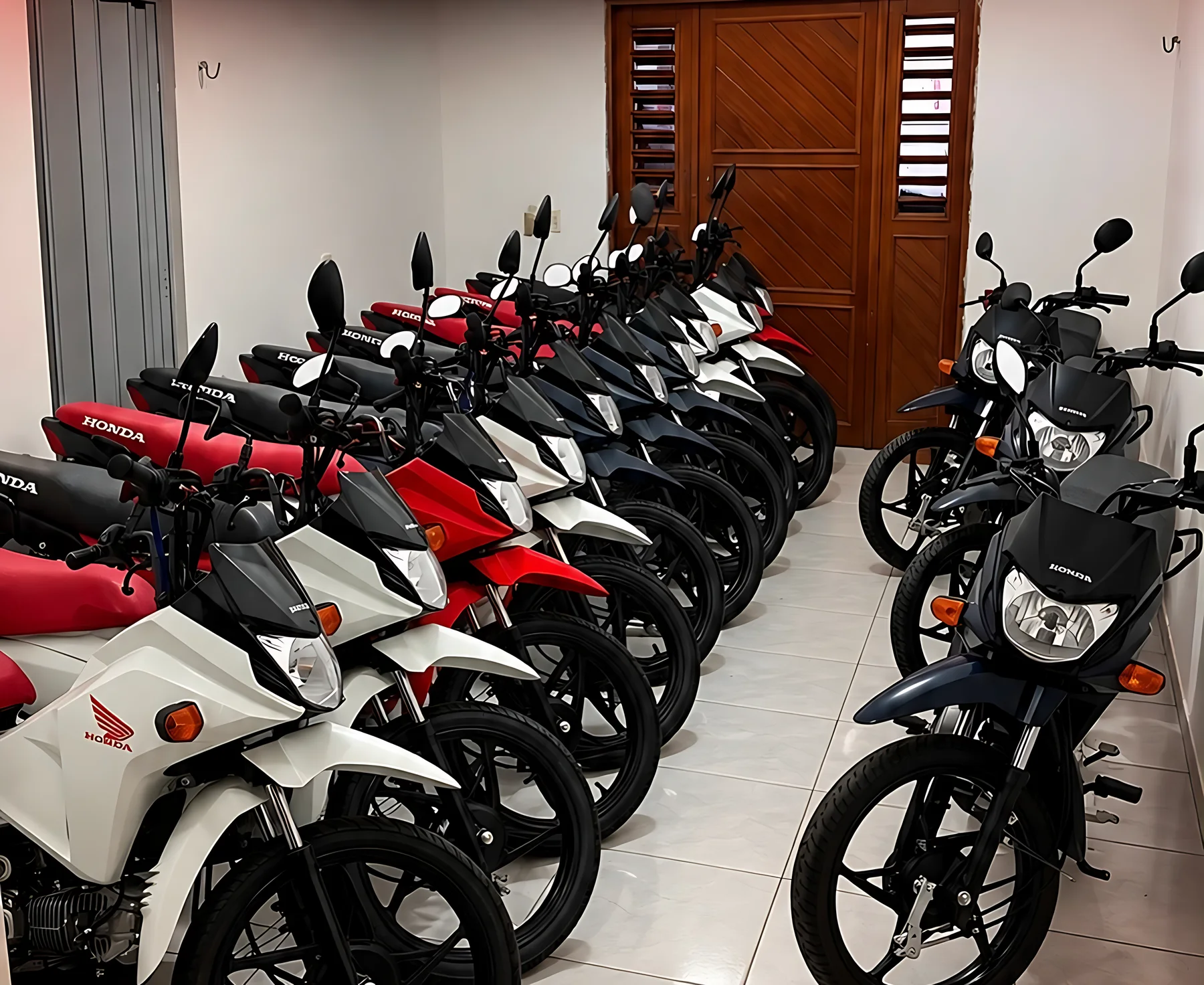 Salão da G3 Motos com a linha Pop 110i